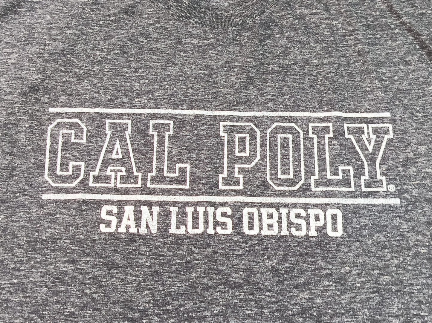 Cal Poly San Luis Obispo College Graphic Tee Mens Black Heather Short Sleeve USA