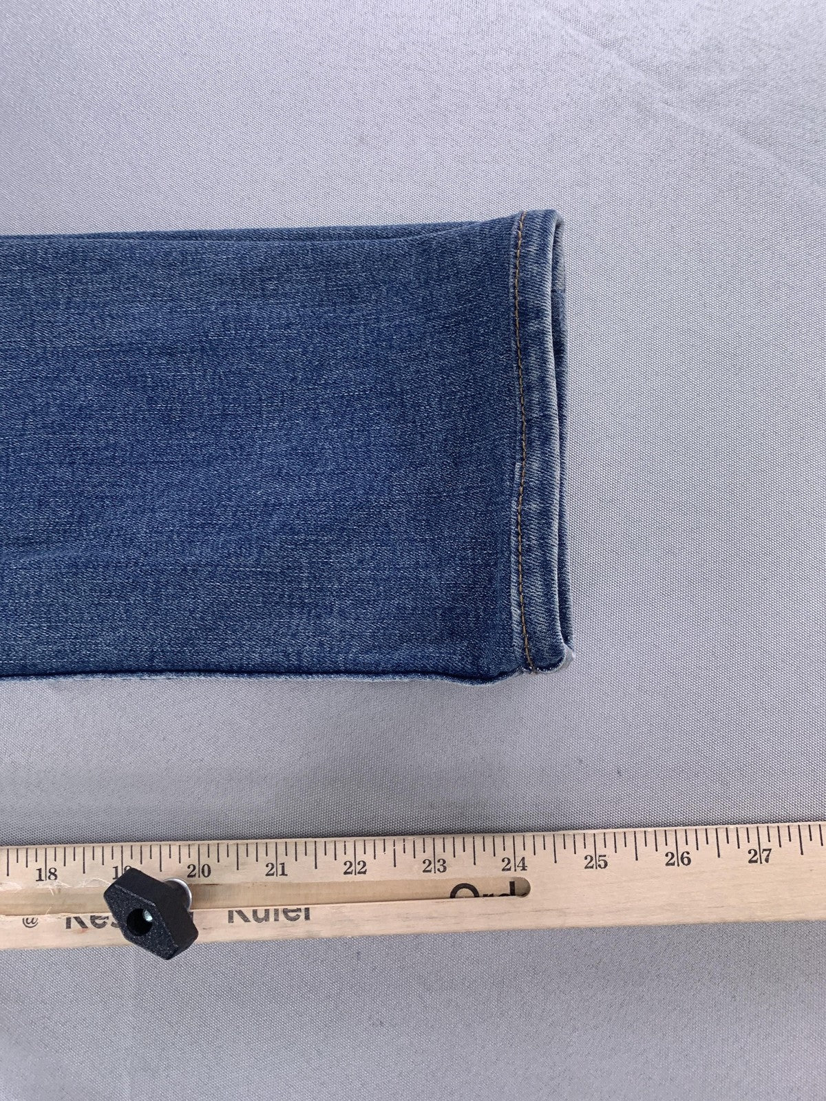 7 For All Mankind Slimmy Jeans Mens 31x24 Blue Wash Denim Slim Straight Zip Fly