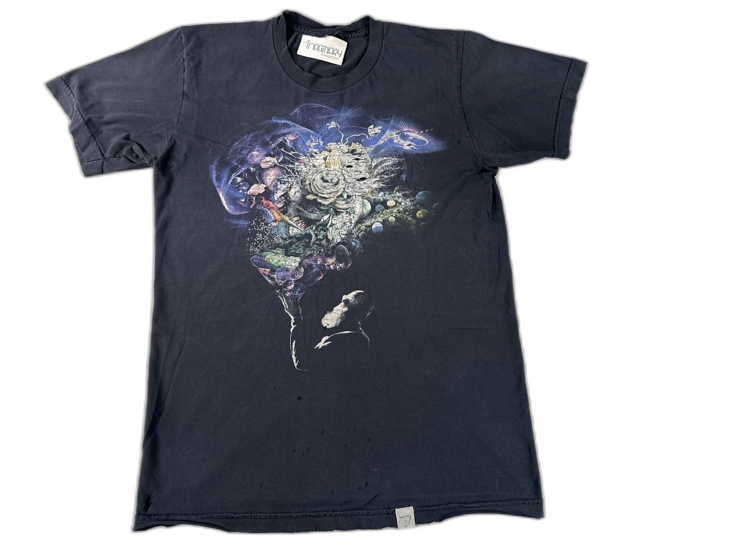 Imaginary Foundation Science Fiction Graphic Tee S Black All Over Print 100% Men