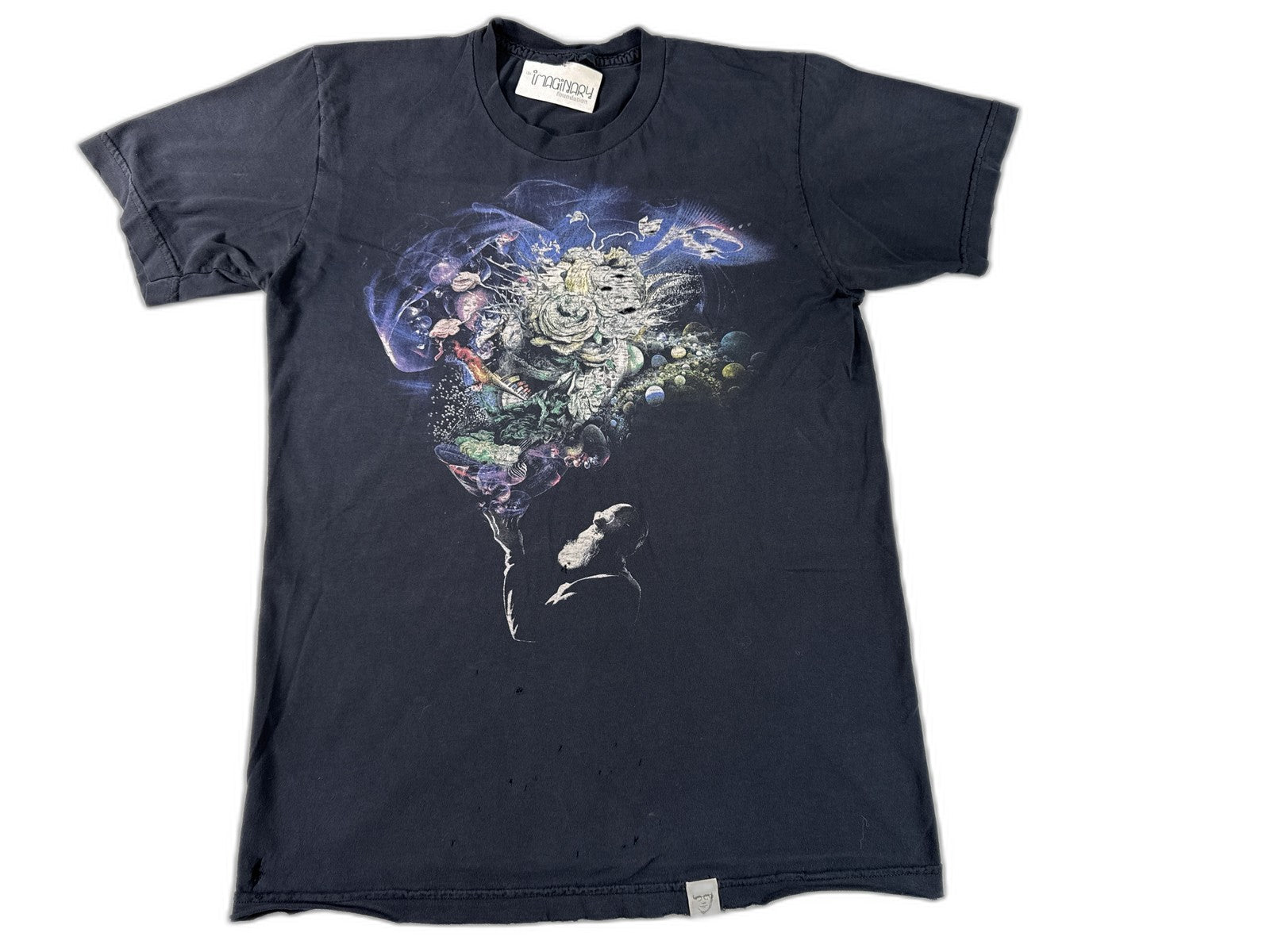Imaginary Foundation Science Fiction Graphic Tee S Black All Over Print 100% Men