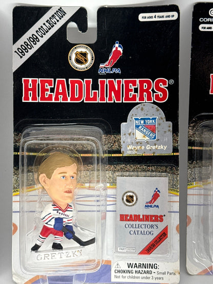1997/98 NHL Corinthian Headliners Figures Lot Of 2 Richter, Gretzky NY Rangers