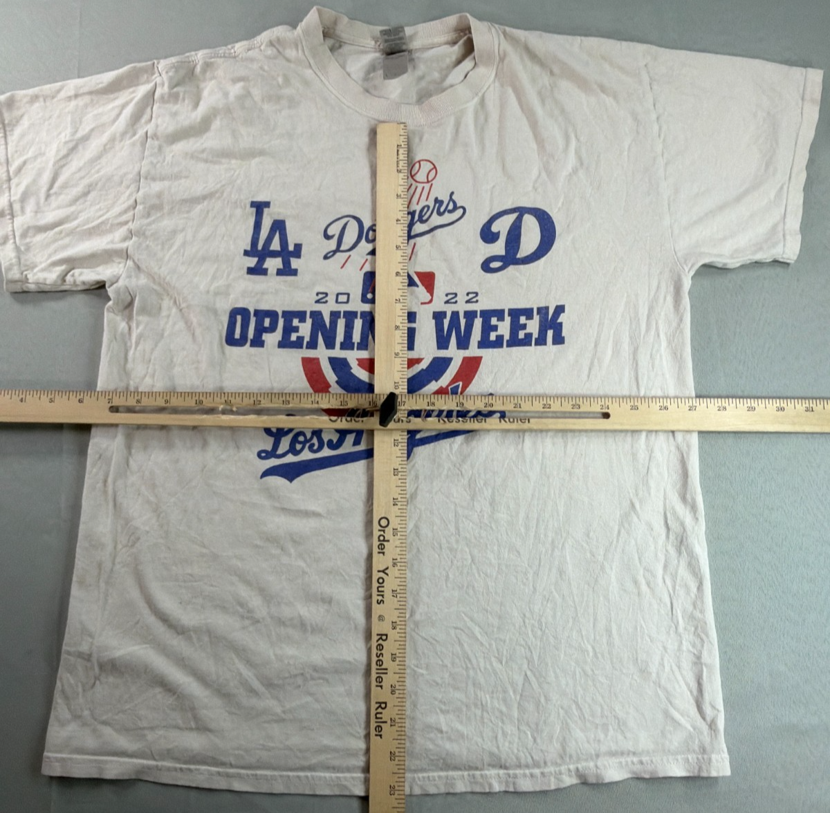 Dodgers Opening Week 2022 Shirt LA MLB Large White Graphic Tee Roster Back NWT