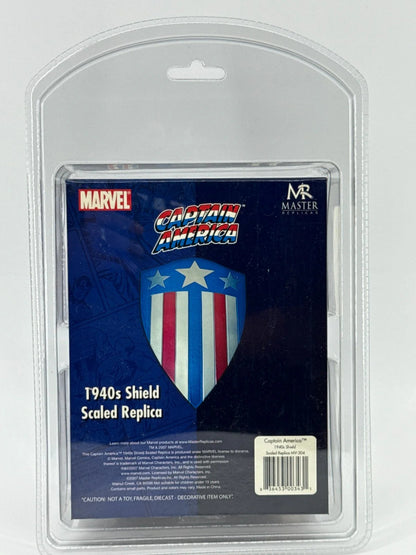 Captain America 1940s Shield Replica 1:6 Die-Cast Marvel Master NIB Display 1818