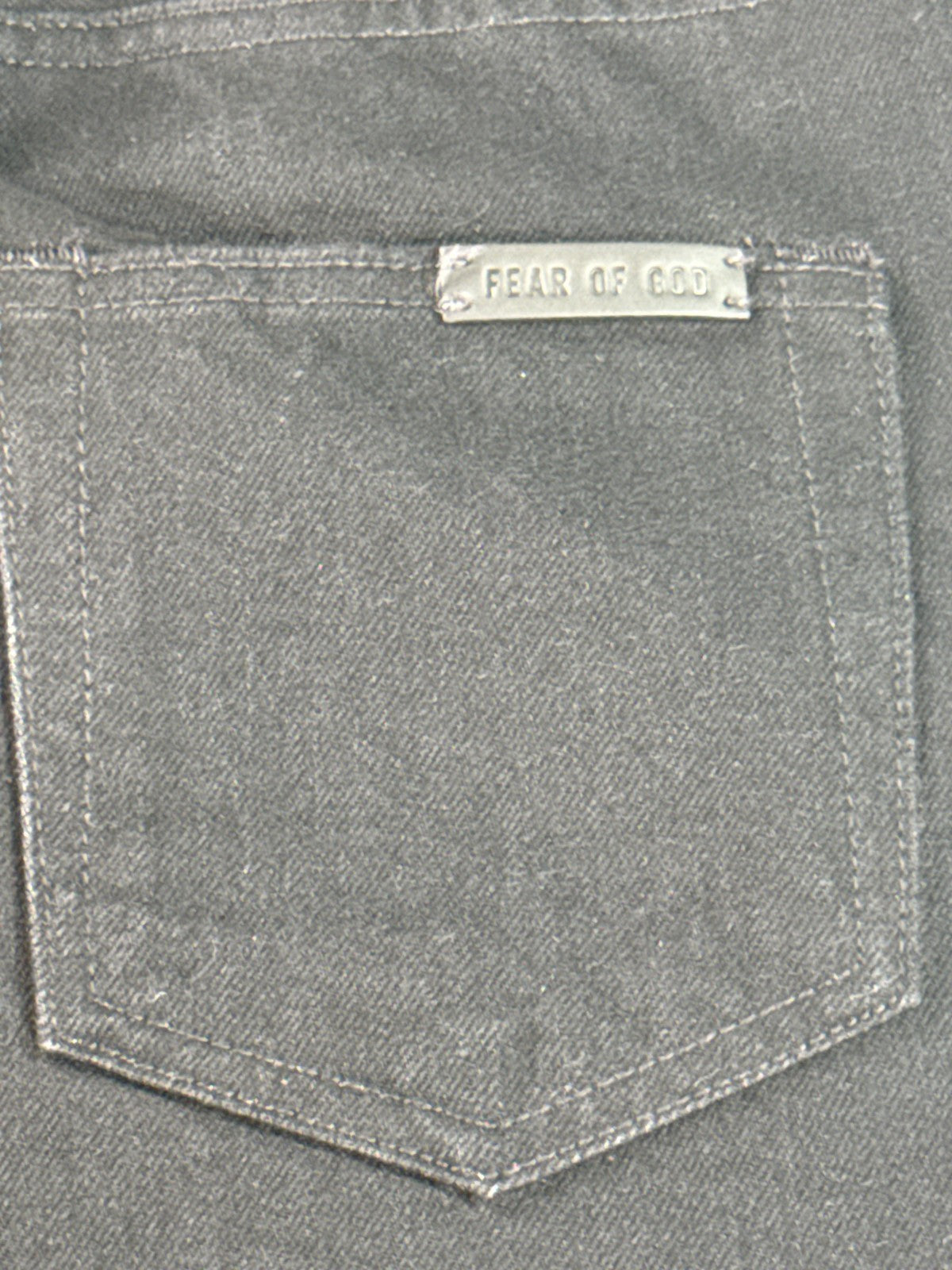 Fear of God Jeans 28 Black Denim Straight Leg Raw Hem Selvedge Fourth Collection