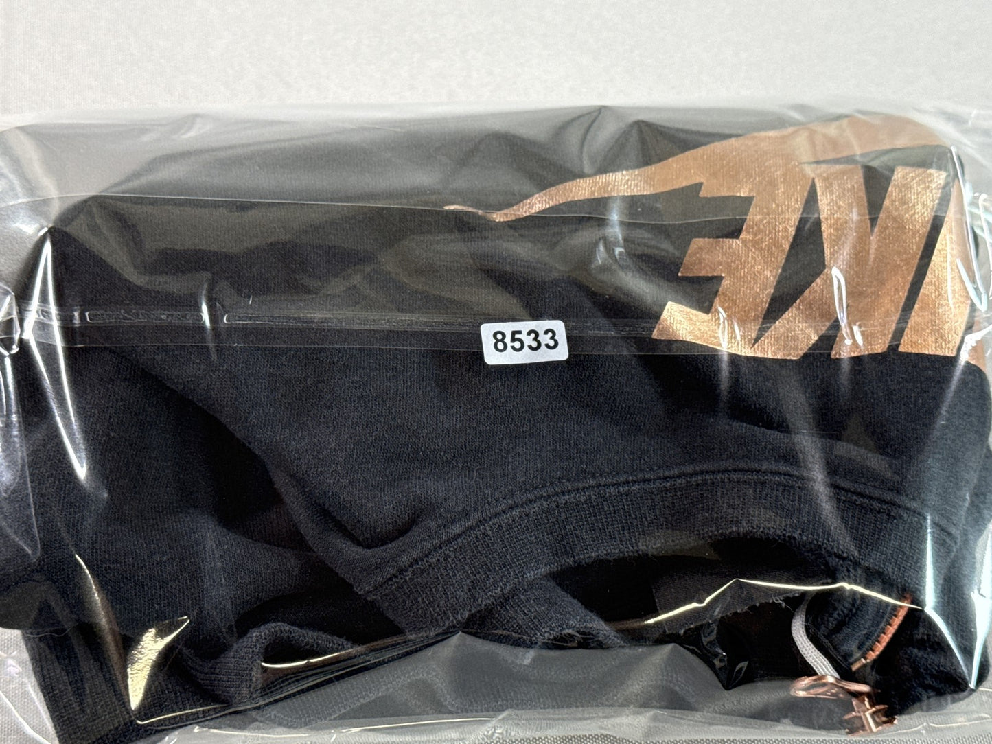 Nike Air Cropped Sweatshirt Womens S Black Cotton Blend Regular Fit Long Sleeve