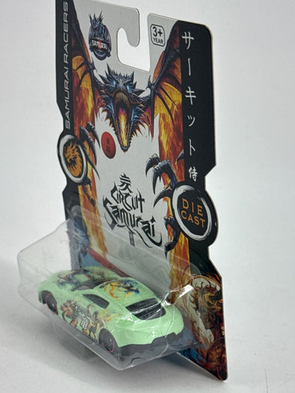 Boley Circuit Samurai Racers Diecast Car Dragon Mint Green Kanji Graphics Toy
