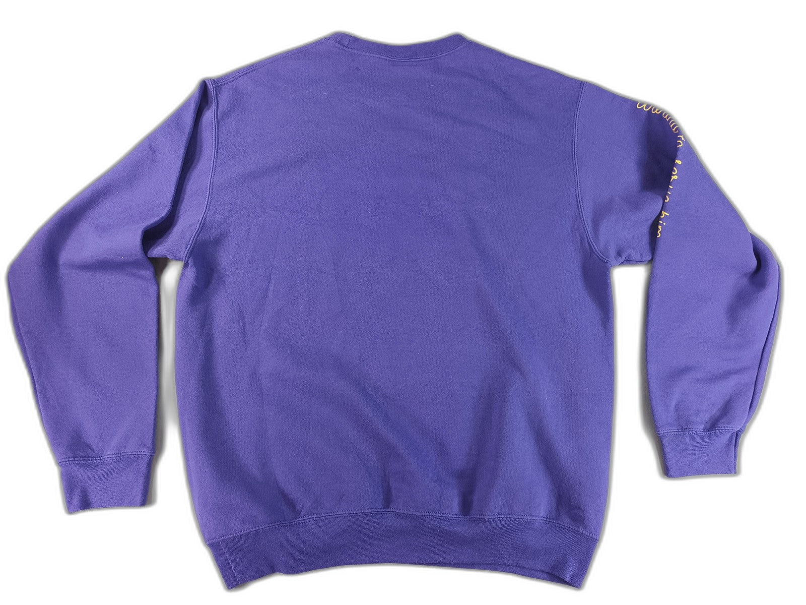 Port Company Lantern Graphic Sweatshirt L Purple Cotton Polyester Crewneck Long