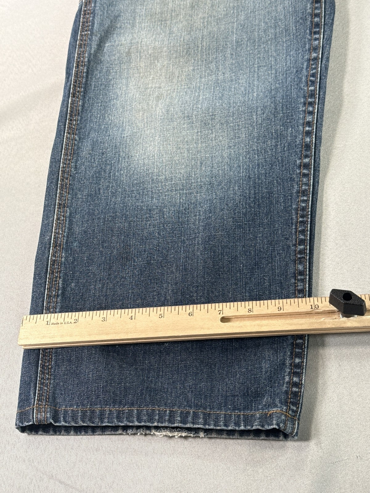Lee 291 265 Jeans 32x32 Blue Straight Leg Distressed Cotton Vintage Denim