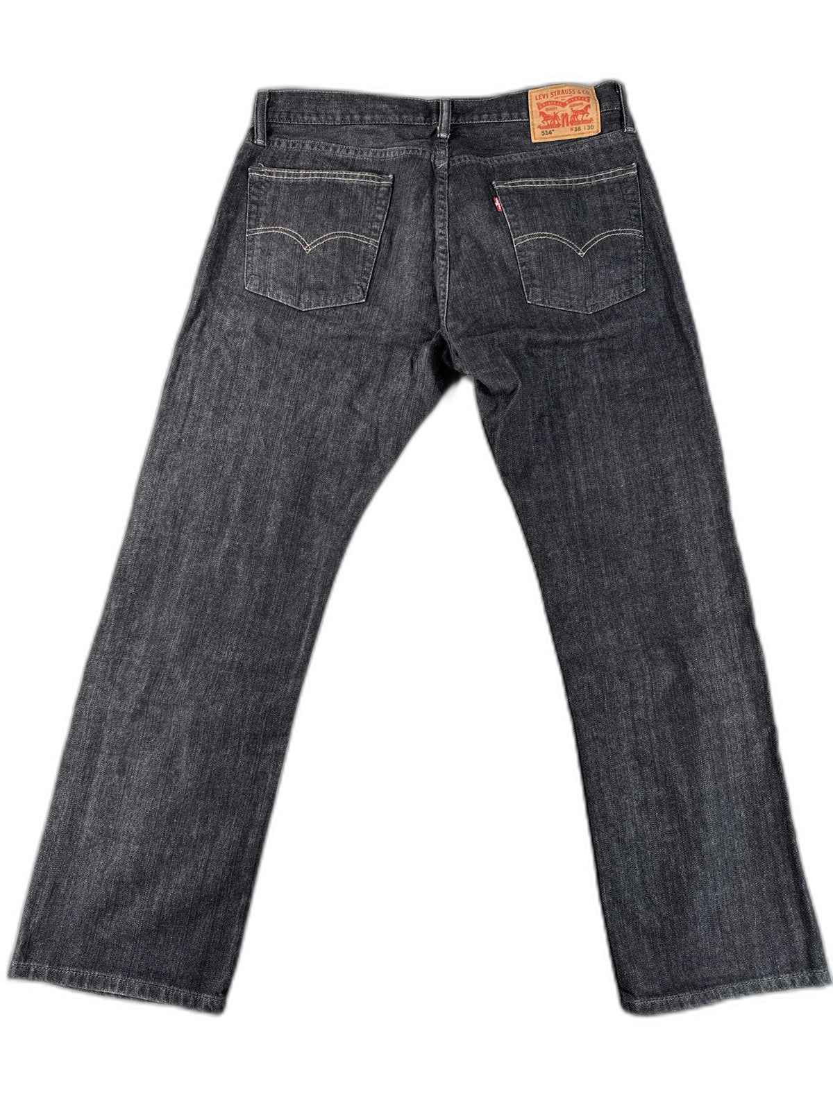Levi's Straight Leg Jeans W 36 L 30 Black Denim Unisex Made in Mexico Vintage