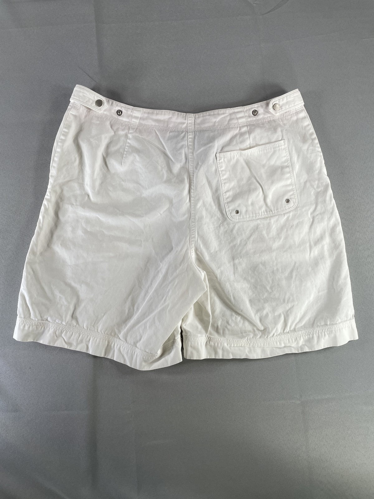 Jones New York Signature Shorts Womens 12 White Casual Cotton Pockets Summer