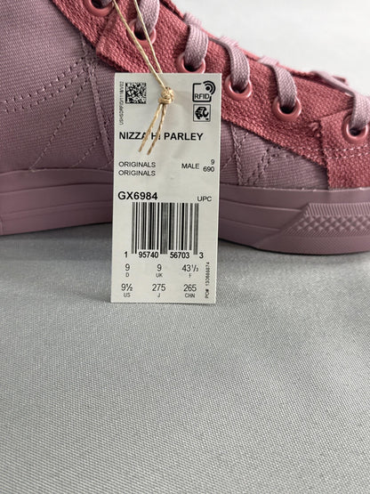 Adidas Originals Nizza Hi Parley Shoes Mens Size 9.5 Pink Recycled GX6984 Suede