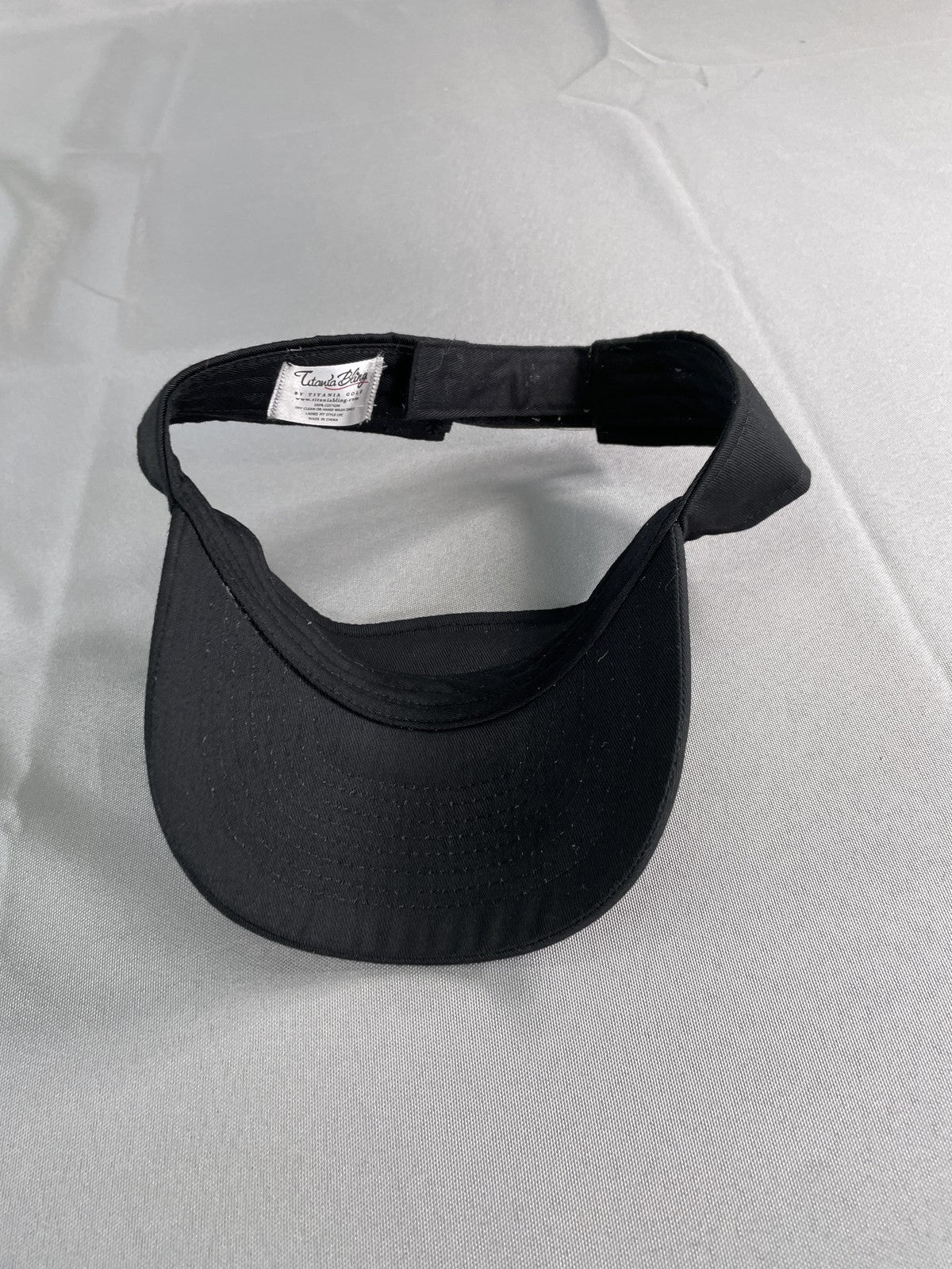 Titania Bling Hat Cap Strap Back Black Golf Crystal Rhinestone Womens Ladies 100