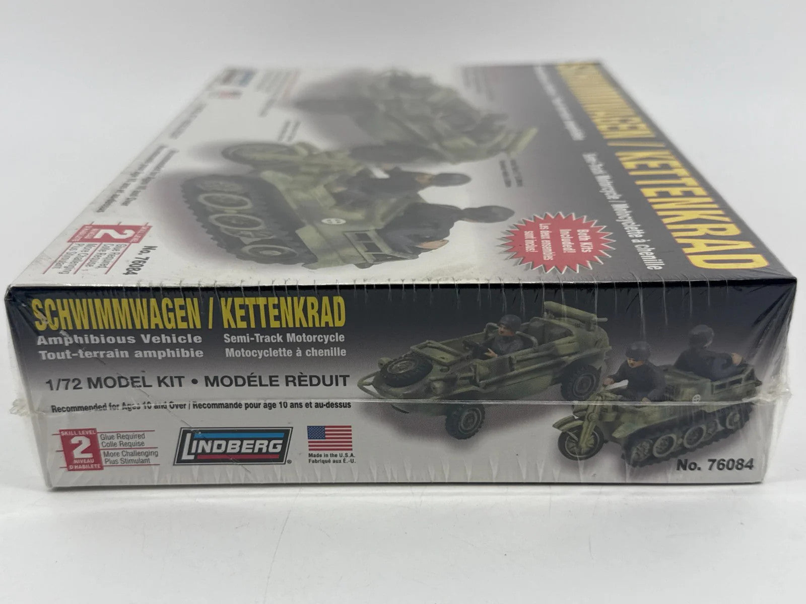 Lindberg 1/72 Schwimmwagen Kettenkrad Model Kit #76084 NEW Sealed WWII Unbranded