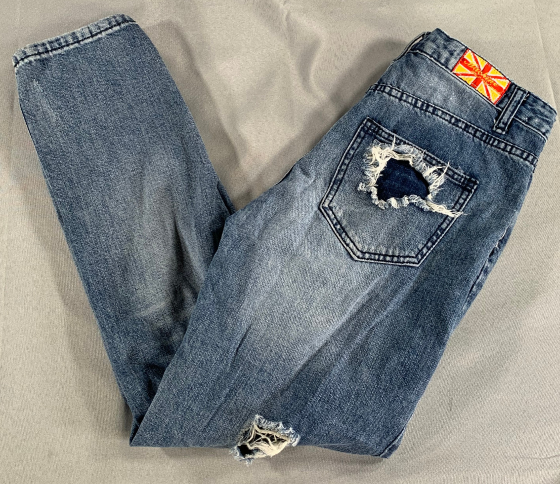 Machine Nouvelle Mode Jeans USA 27 Italy 41 Distressed Ripped Raw Hem Apparel