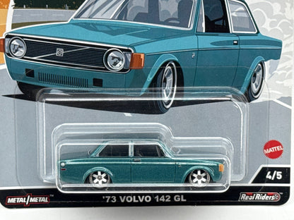 Hot AutoStrasse '73 Wheels Volvo 142 GL Die cast Car Teal Metal Real