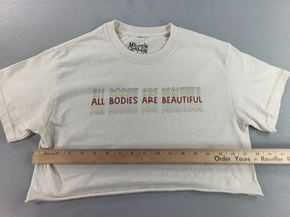 Michaela All Bodies Are Beautiful Sharlene Graphic Crop Top Womens
