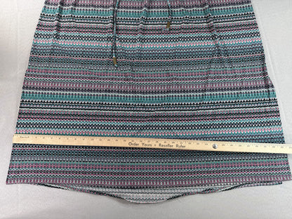 Lane Bryant Line Skirt 22 Plus 22/24 Multicolor All Over Print Polyester Spandex