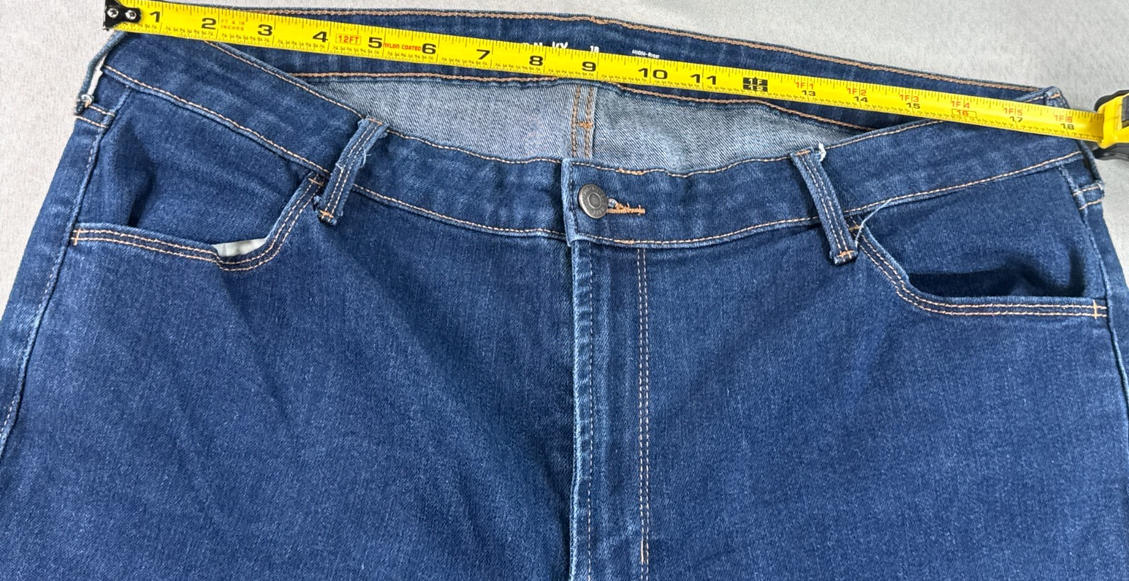Old Navy WOW Super Skinny Jeans Womens 18 Dark Wash Blue High Rise Stretch Denim