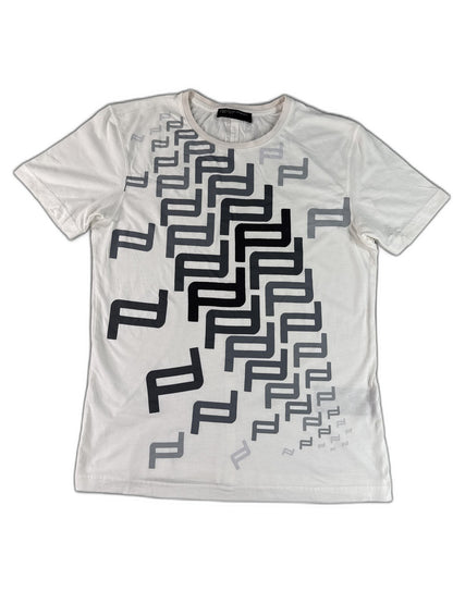 Porsche Design Graphic Tee M White Cotton Modal Crewneck Short Sleeve Regular
