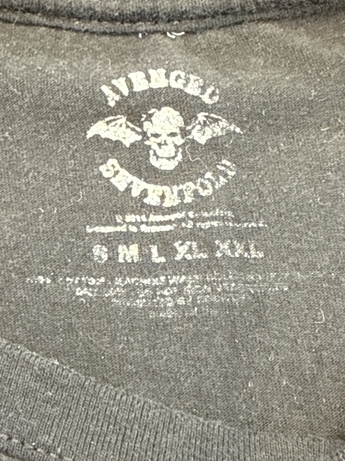 Avenged Sevenfold Graphic Tee Large Black Cotton Regular Fit Short Sleeve