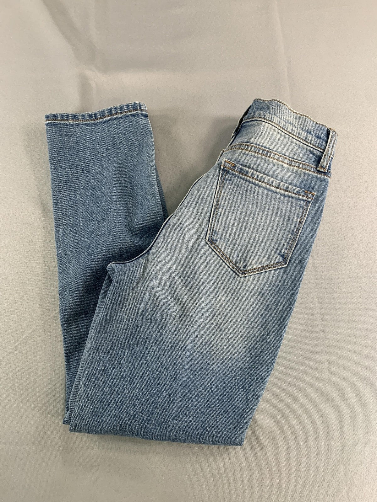 Cello Jeans Womens 00 23 Blue Super High Rise Mom Fit Distressed Denim Authentic