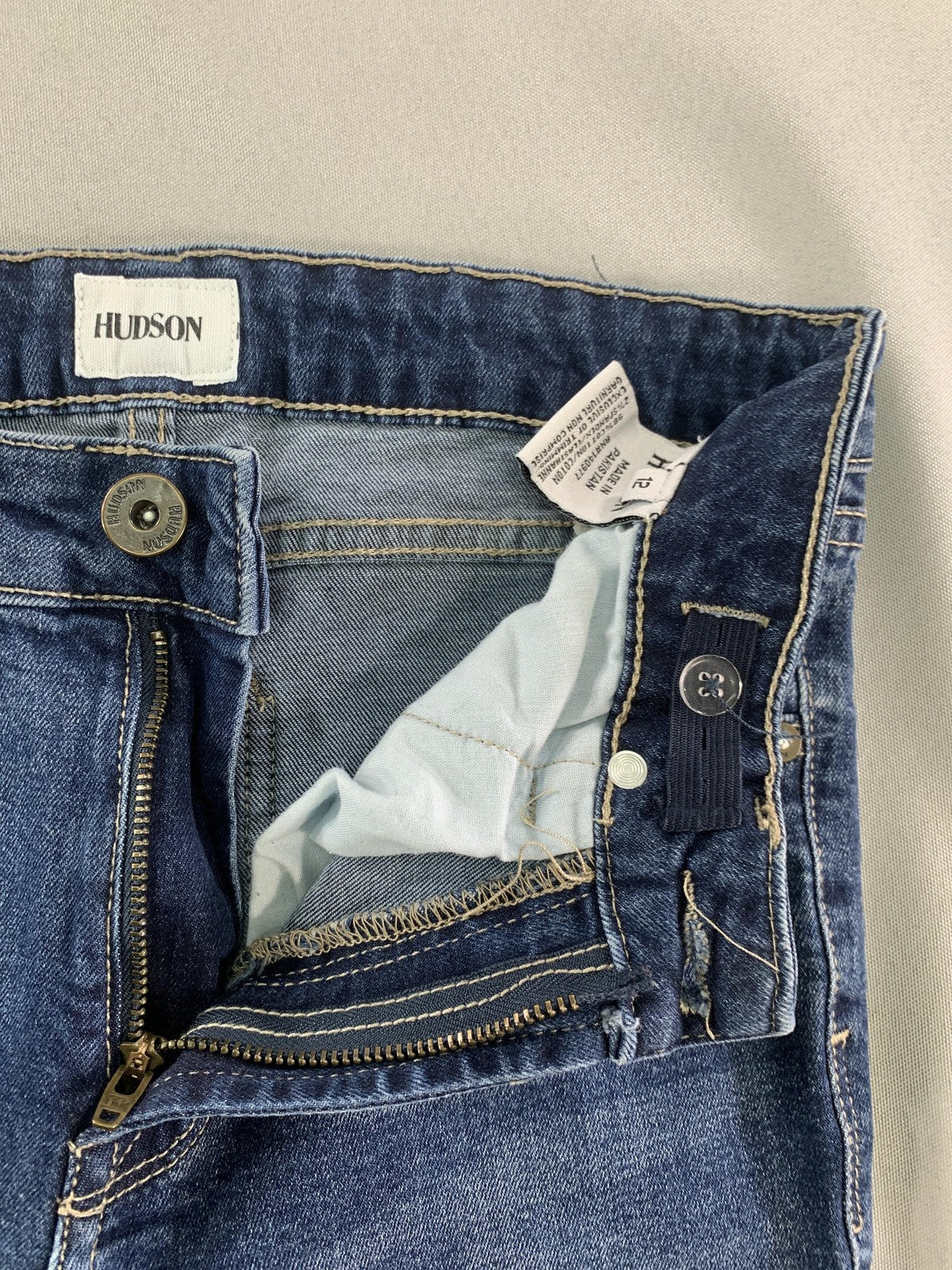 Hudson Jeans Womens 12 Blue Skinny Denim Stretch Mid Rise Classic Casual Black