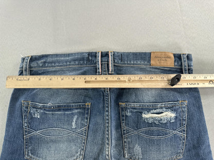 Abercrombie & Fitch Jeans Womens 6 W28 Distressed Selvedge Denim Straight Leg