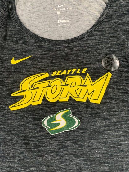 Nike Dri-FIT Seattle Storm Tee Womens L Long Sleeve Black WNBA Logo Shirt NWT