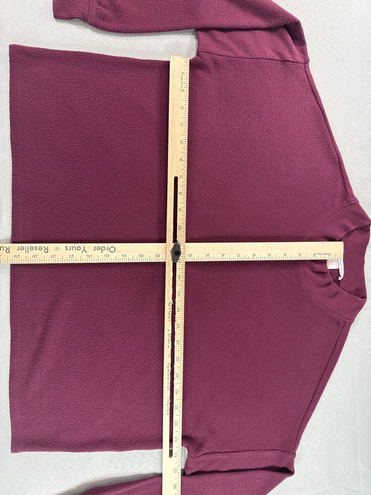 Victoria's Secret Maroon Pullover Sweater Womens Long Sleeve Ribbed Retro M Knit