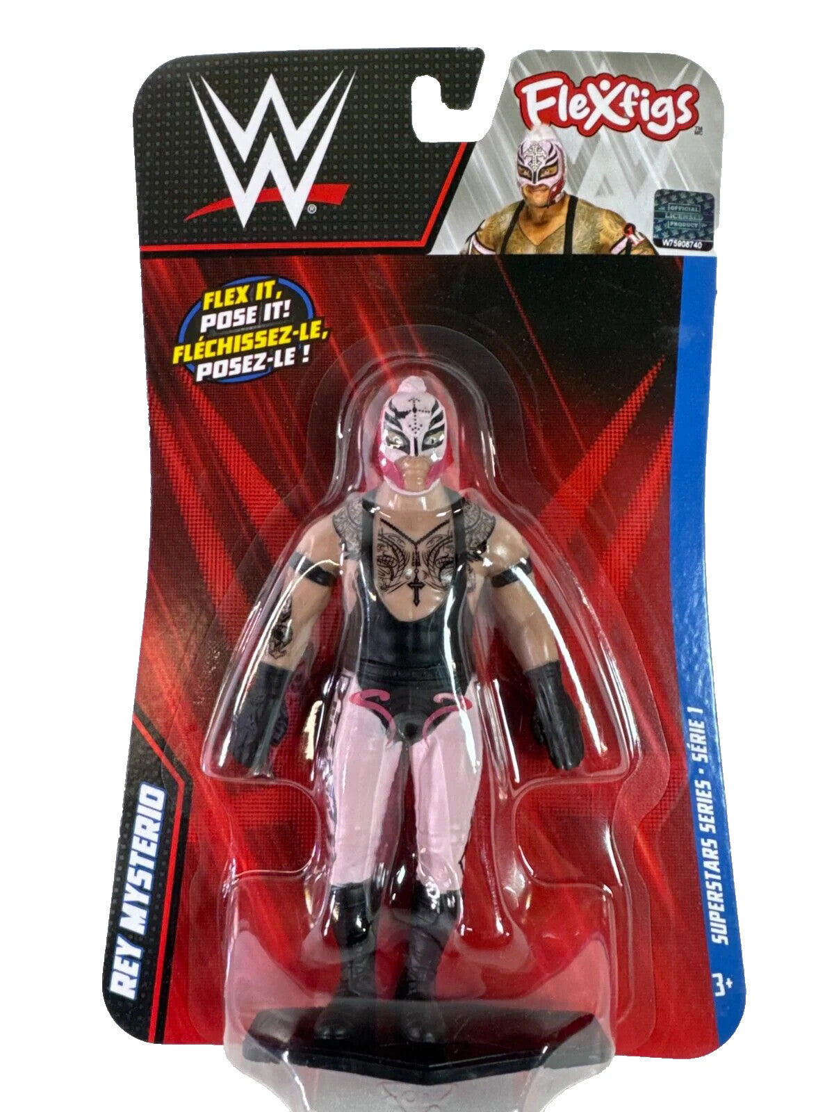 Mattel WWE FleXfigs Set 4 Cena Reigns Rollins Mysterio Action Figures kids NWT