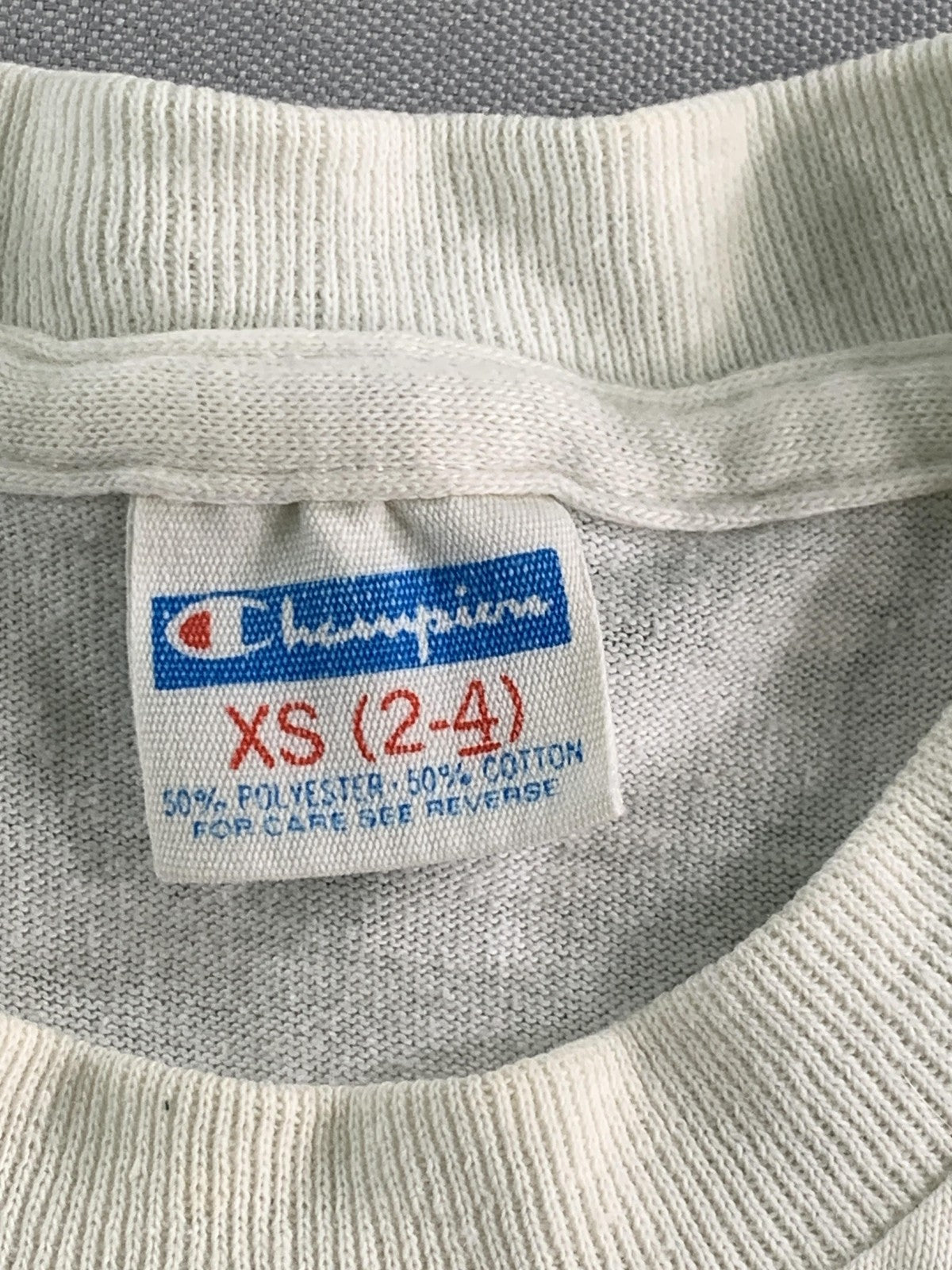 VINTAGE Champion Shirt Kids XS (2-4) White Allen-Bradley AB Logo Made USA 80s