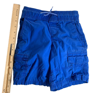 Arizona Jean Co Boys XS 6 7 Royal Blue Pull On Cargo Shorts Drawstring Waist