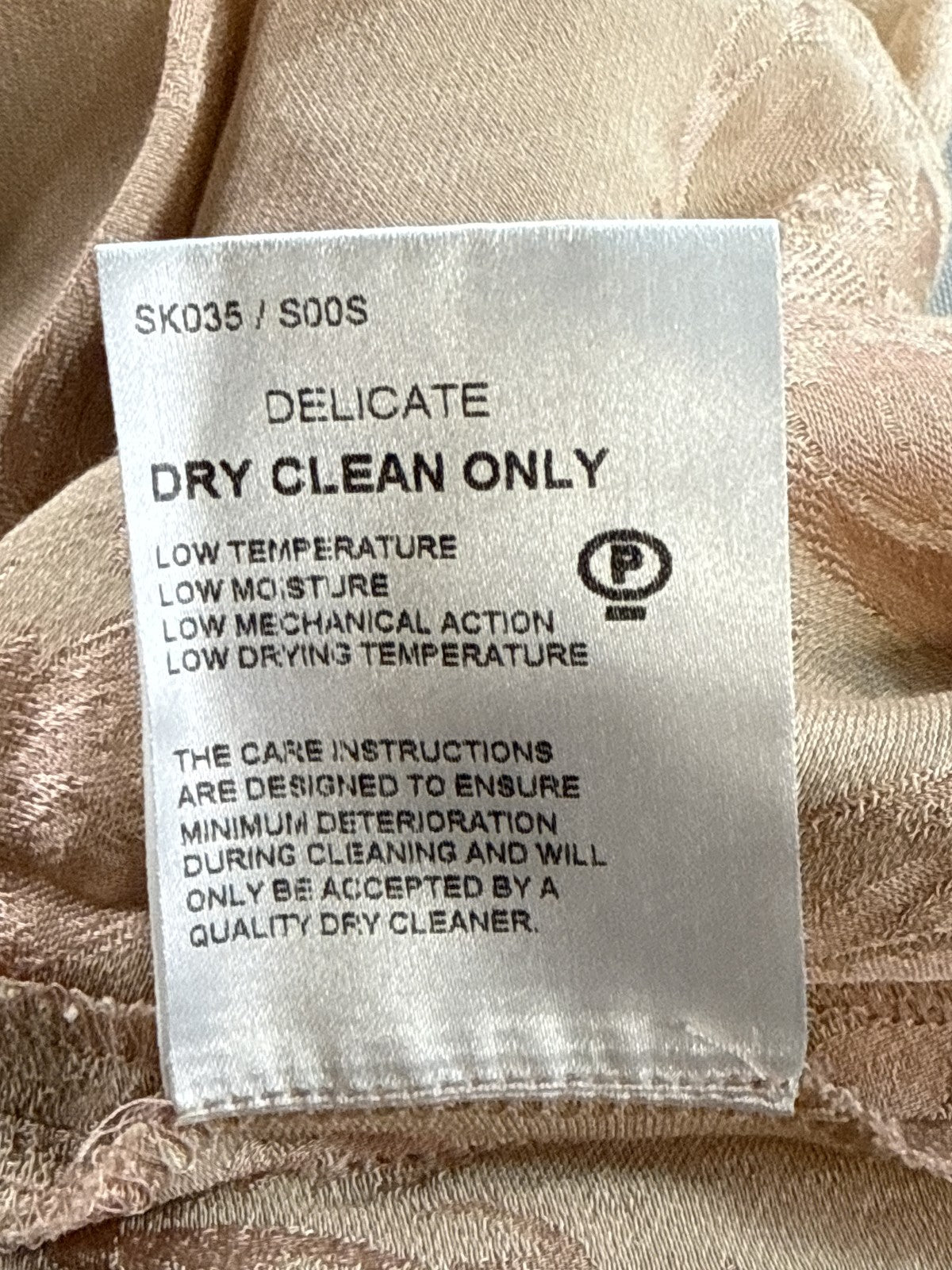 KAREN MILLEN SK035/S00S Midi Skirt 14 Beige Floral Print Viscose Acetate Length