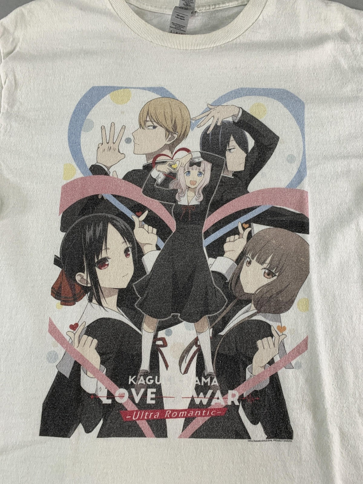 Kaguya-sama Love Is War Ultra Romantic Shirt Mens Small White Gildan Anime Tee