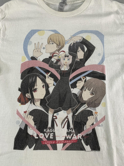 Kaguya-sama Love Is War Ultra Romantic Shirt Mens Small White Gildan Anime Tee