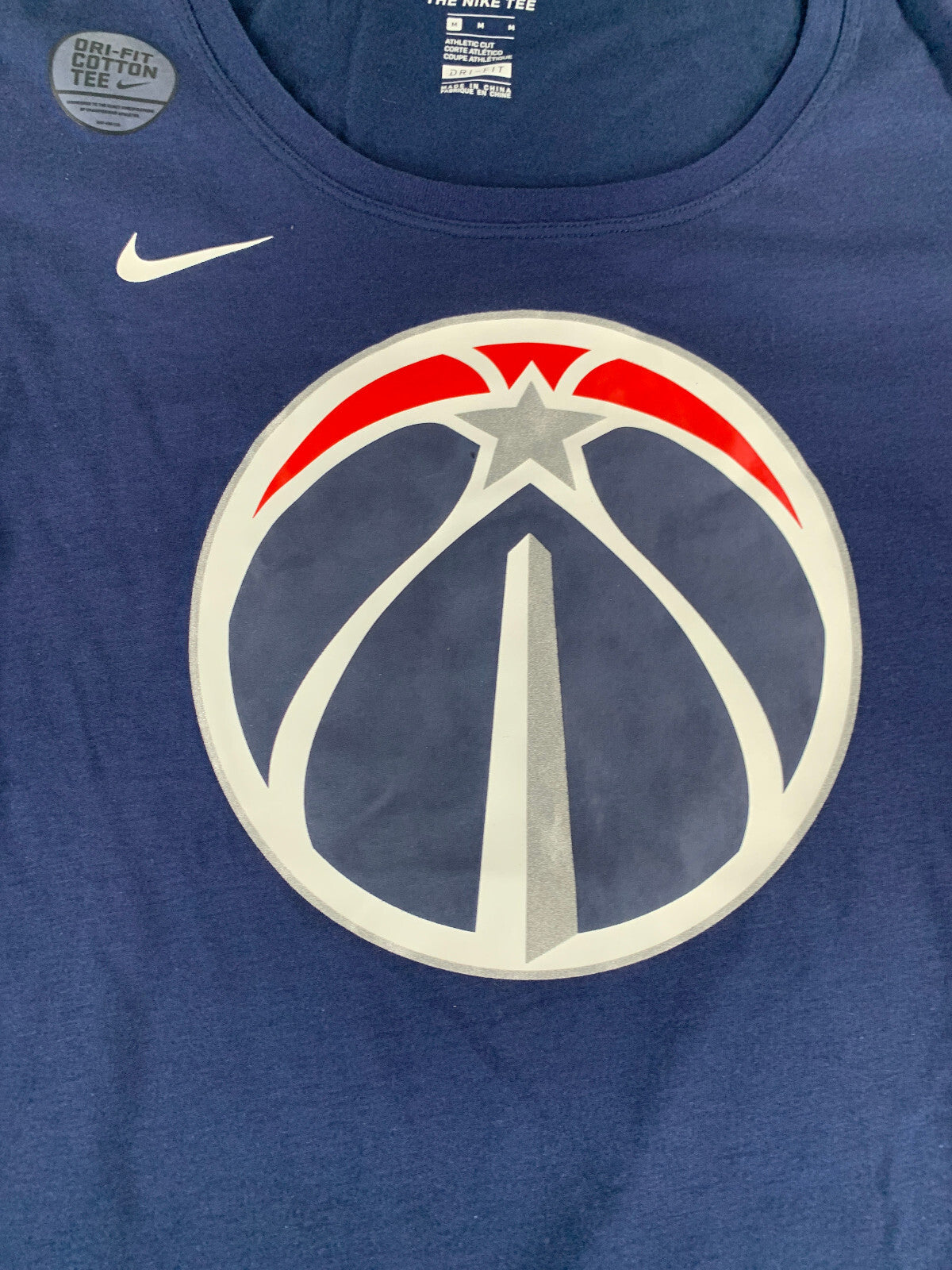 Nike Washington Wizards NBA Logo Dri-Fit Performance T-Shirt Navy Blue Men’s 2XL