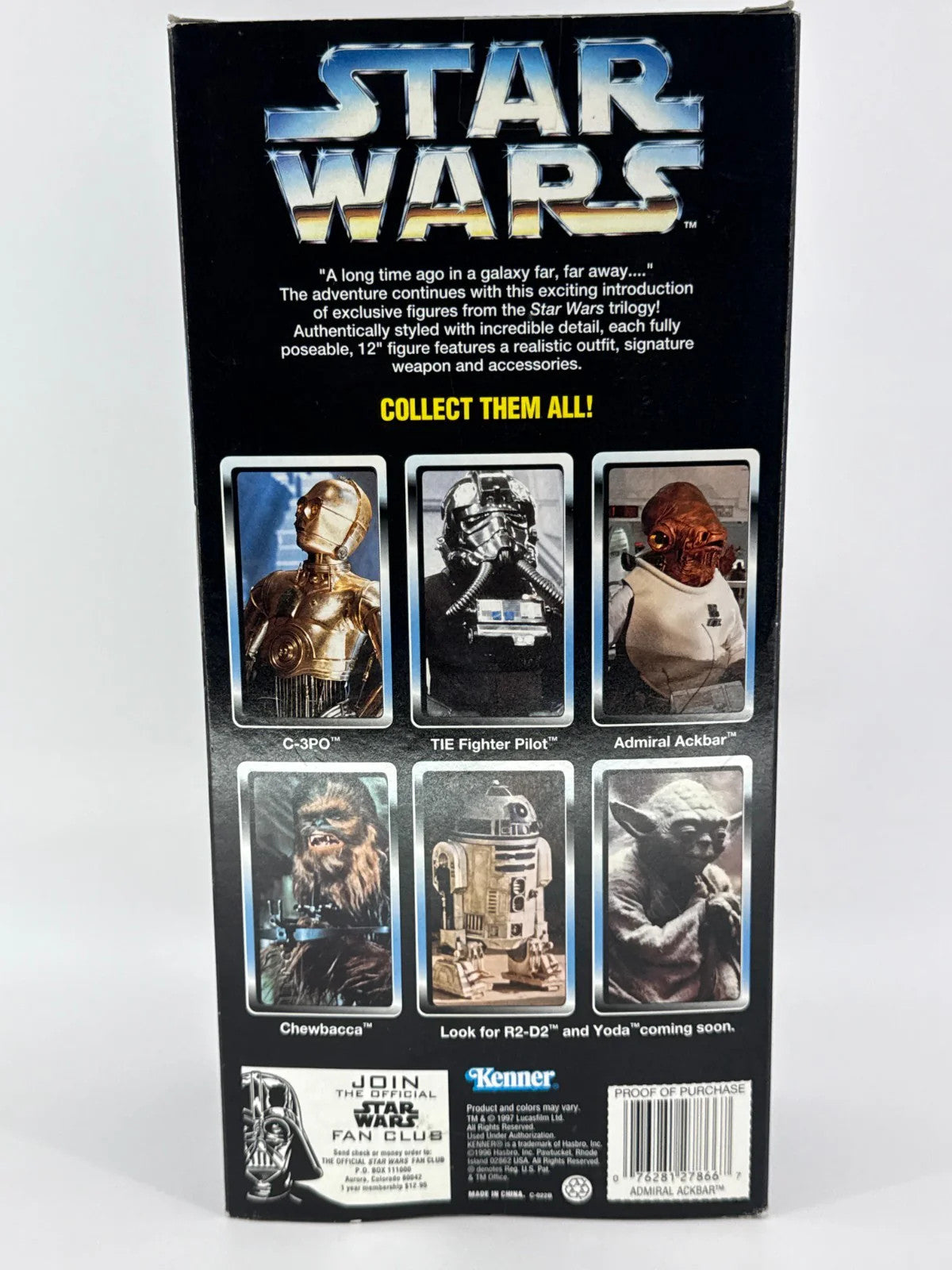 Kenner Star Wars Admiral Ackbar Collector Series 12 Figure MIB 1996 VTG HTF NWT