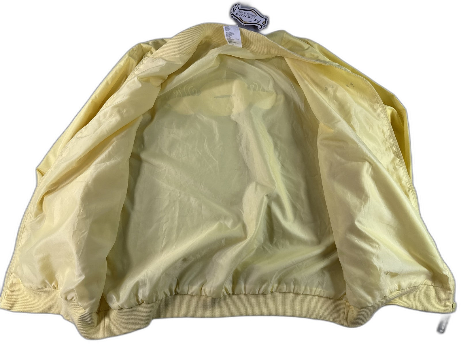Friends TV Show Yellow Bomber Jacket Large Polyester Outerwear