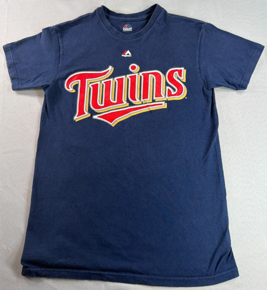 Majestic Minnesota Twins Hunter 48 Shirt Mens Medium Blue MLB Graphic Tee NWT