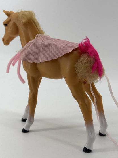 1983 Mattel Barbie Dream Horse DIXIE Palomino Foal w/ Blanket Apparel Clothing
