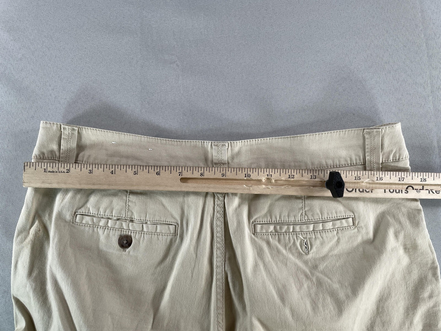 Sonoma Capri Pants Womens 14 Beige Stretch Cropped Chino Casual Original Light