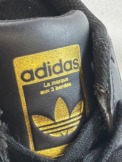 Adidas Superstar EF5398 Black White Gold GS 5.5Y Womens 7 Shell Toe Originals