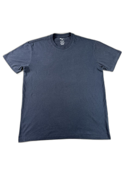 True Classic Crewneck Short Sleeve Tee Mens L Navy Blue Cotton Basic Solid Neck
