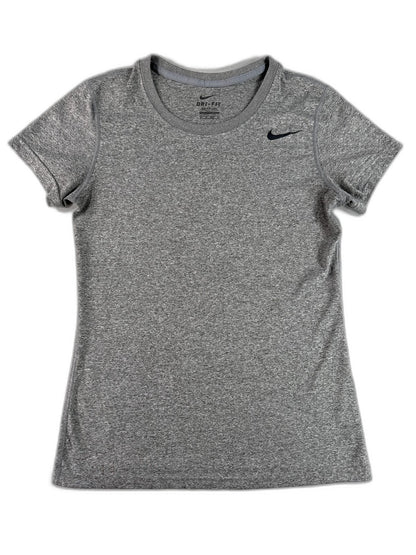 Nike Dri Fit Tee S Gray Crewneck Short Sleeve Regular Sportswear Heather