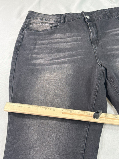 Shein Curve Black Wash Skinny Jeans Womens 4XL Stretch High Rise Denim Pants