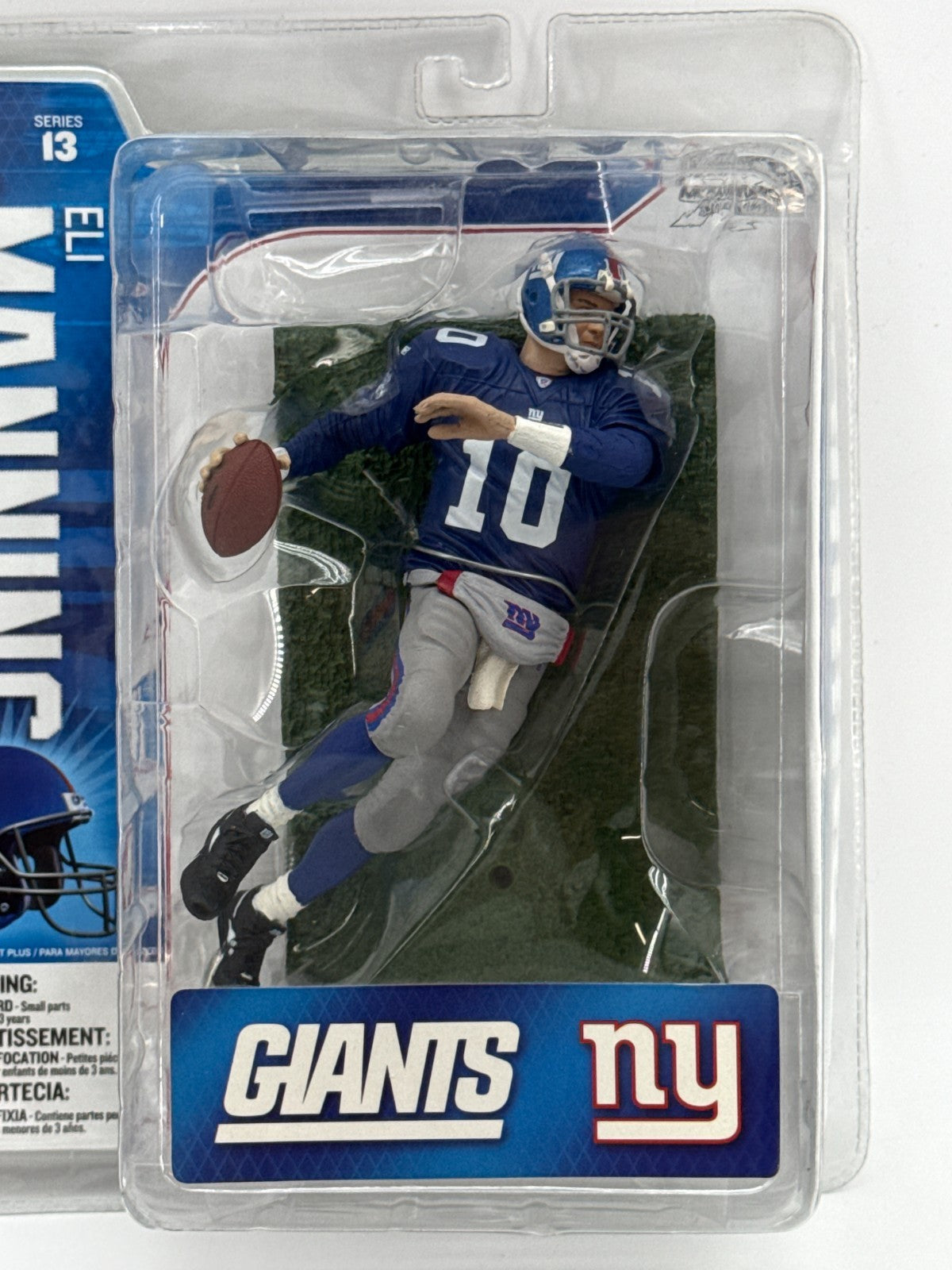 McFarlane NFL Series 13 Eli Manning NY Giants #10 QB Blue Jersey Figure Debut