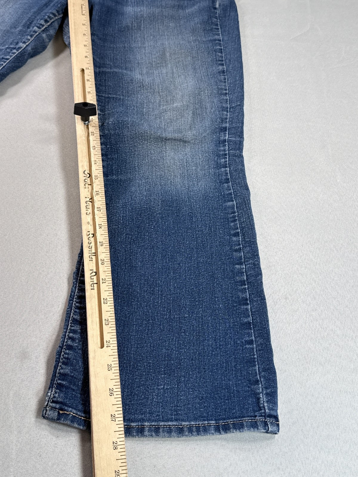Signature Jeans 12 S Womens S/C Blue Bootcut Stretch Denim Mid Rise Cotton Blend