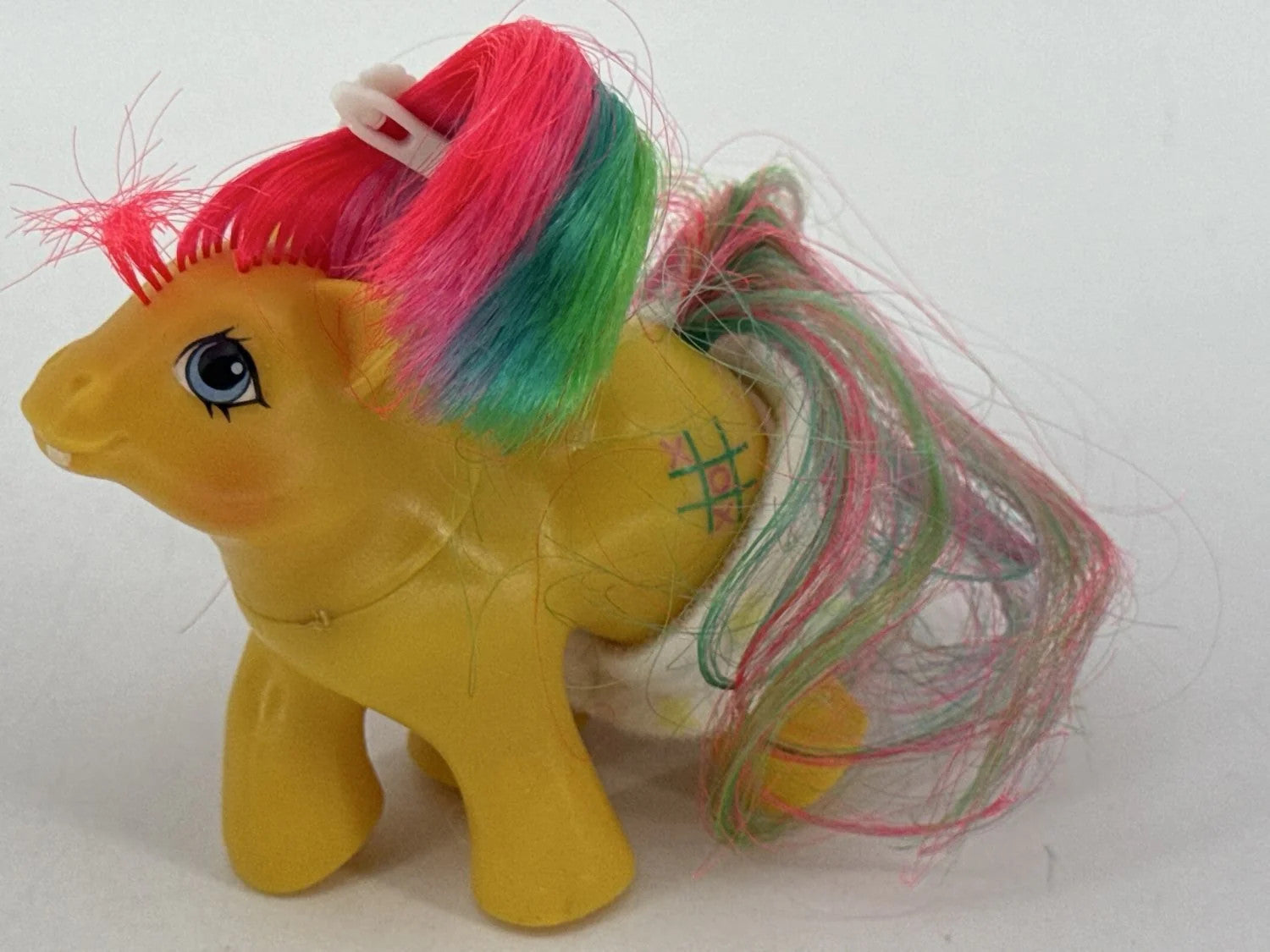 My Little Pony G1 First Tooth Baby Tic Tac Toe Yellow Earth Pony 1986 Hasbro