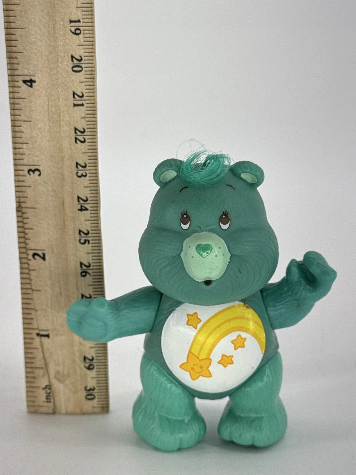 1983 Kenner Care Bears Wish Bear Teal Poseable Figure 3.5in Vintage Star Apparel