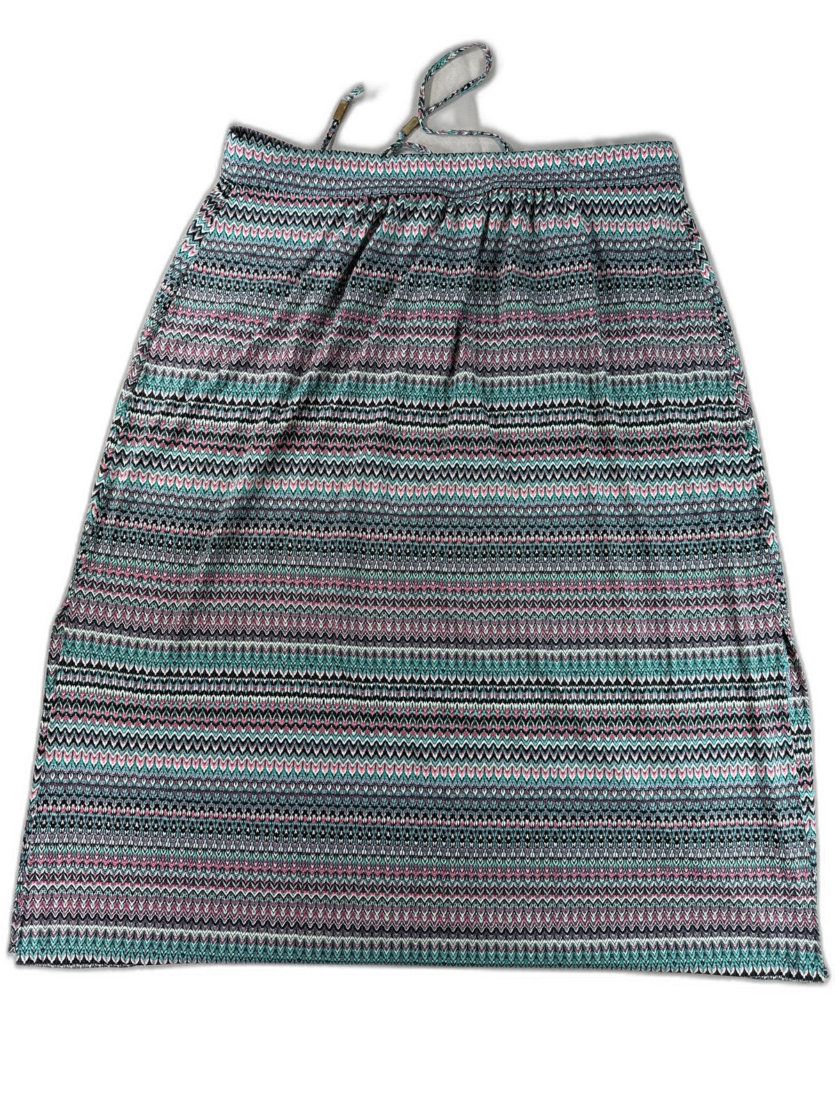 Lane Bryant Line Skirt 22 Plus 22/24 Multicolor All Over Print Polyester Spandex